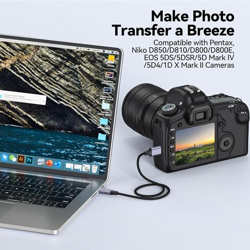 External Hard Drive Cable USB C 1.5FT, 10Gbps Micro B 3.0 to Type C Cord Wire Replacement for Seagate Toshiba WD My Passport LaCie PS5 Game Drive, MacBook Pro/Air Tablet in Kuwait