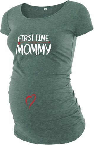 Funny Maternity Shirts for Women - Pregnancy Must Haves Gifts for Pregnant Mom Comfortable Ruched Sides Tops in Kuwait
