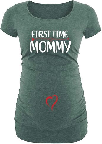 Funny Maternity Shirts for Women - Pregnancy Must Haves Gifts for Pregnant Mom Comfortable Ruched Sides Tops in Kuwait