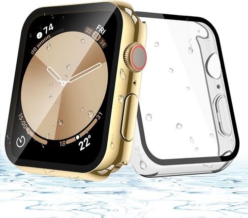 [2 عبوة] حالة Julk مقاومة للماء لـ Apple Watch 10 (2024) 46 مم مع واقي شاشة زجاجي مقسى ، وزير حراسة نحيف مع زجاج عالي الدقة ، وغطاء واقعي للكمبيوتر الشخصي لسلسلة IWatch 10 46 مم ، أسود in Kuwait