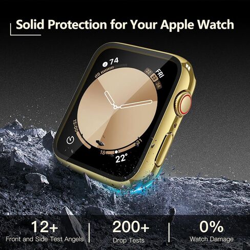 [2 عبوة] حالة Julk مقاومة للماء لـ Apple Watch 10 (2024) 46 مم مع واقي شاشة زجاجي مقسى ، وزير حراسة نحيف مع زجاج عالي الدقة ، وغطاء واقعي للكمبيوتر الشخصي لسلسلة IWatch 10 46 مم ، أسود in Kuwait