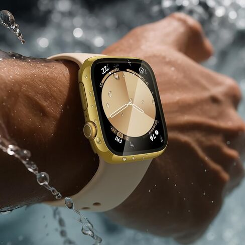 [2 عبوة] حالة Julk مقاومة للماء لـ Apple Watch 10 (2024) 46 مم مع واقي شاشة زجاجي مقسى ، وزير حراسة نحيف مع زجاج عالي الدقة ، وغطاء واقعي للكمبيوتر الشخصي لسلسلة IWatch 10 46 مم ، أسود in Kuwait