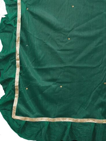 وشاح نسائي من Weavers Villa مزين بشبكة Dupatta Chunni | 2.25 متر | شبكة بولي خفيفة الوزن وتفاصيل معقدة للارتداء الاحتفالي in Kuwait