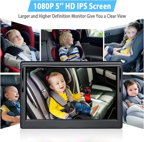 Itomoro Baby Car Camera Dual-Channel 6.8 inch HD 1080P Car Baby Camera Display with 2 IR Night Vision Camera, Easily Install Car Camera for Baby with Crystal Clear Wide View for Rear Facing Seat in Saudi Arabia