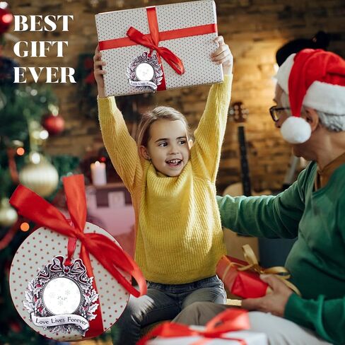 Christmas Tree Ornament Picture Frame Holiday Keepsake Gift Home Decor Christmas Decorations Xmas Gifts Pendant with 2.5" Photo Frame Insert (Golden 2024) in Kuwait