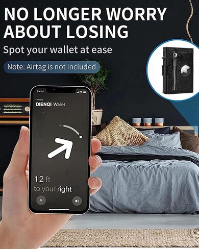 AirTag Wallet for Men: Pop Up Bank Credit Card Holder,Secure Holder for Apple Air Tag, RFID Blocking, Slim, Minimalist, Smart, 10 Cards Capacitiy | ID Window | Cash Slot | Coin Pocket (Carbon) in Saudi Arabia