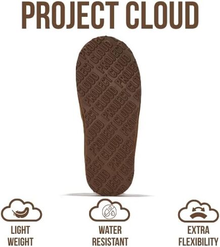 Project Cloud Genuine Leather Fur-Lined Non-Slip Clog Slippers for Women | Memory Foam Insole Indoor Outdoor Mule Shoes - Comfortable House Footwear Womens Slippers - Fur-Lined Cold Weather Essentials in Saudi Arabia