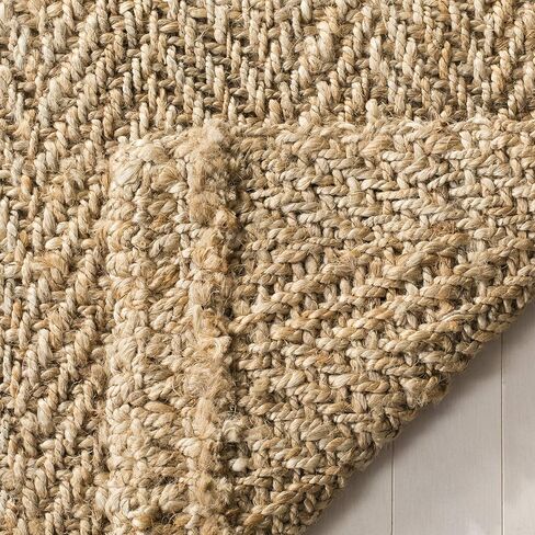 SAFAVIEH Natural Fiber Collection Runner Rug - 2'3" x 8', Natural, Handmade Jute, Ideal for High Traffic Areas in Living Room, Bedroom (NF263A) in Saudi Arabia