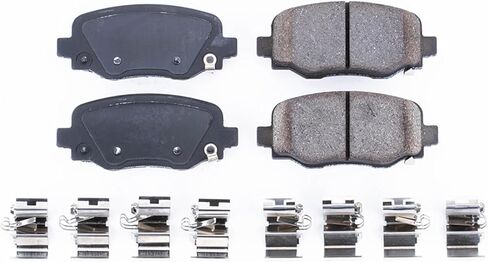 طقم فرامل أمامية Power Stop لسيارة Alfa Romeo Tonale 2024-25 |Chrysler 200 2015-17 |Dodge Hornet 2023-25 ​​|Fiat 500X 2016-23 |Jeep Cherokee 2014-23 - وسادات فرامل سيراميك مع أدوات التثبيت، 17-1734 in Kuwait