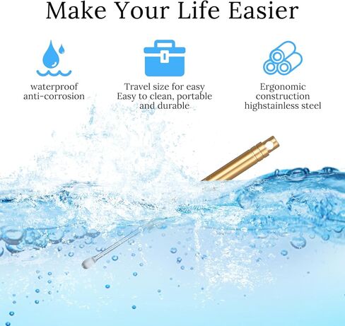 3 Pcs Metal Ear Cleaner, Folding Type Ear Wax Scooper, Portable Ear Pick, Brass Earpick with Keyring, Premium Ear Spoon Wax Remover in Kuwait