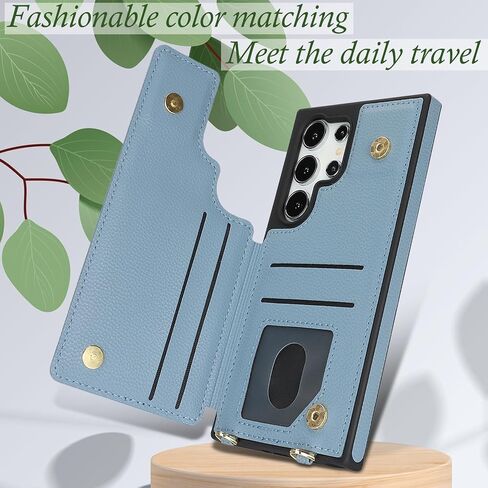 Asuwish Phone Case for Samsung Galaxy S24 Ultra 5G Wallet Cell Cover with Tempered Glass Screen Protector Ring Stand Card Holder Crossbody Lanyard Shoulder Strap S24Ultra 24S S 24 24Ultra Women White in Saudi Arabia