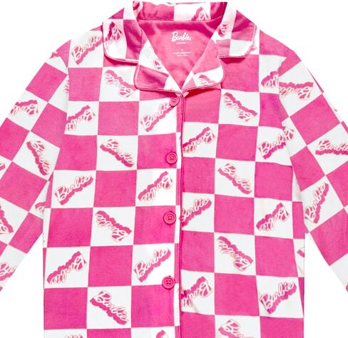 Barbie Girls Pajama Set - 2 Piece Girls Pjs Button Down Long Sleeve & Pants For Kids - Official Product in Saudi Arabia