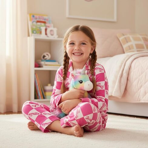 Barbie Girls Pajama Set - 2 Piece Girls Pjs Button Down Long Sleeve & Pants For Kids - Official Product in Saudi Arabia