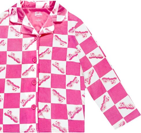Barbie Girls Pajama Set - 2 Piece Girls Pjs Button Down Long Sleeve & Pants For Kids - Official Product in Saudi Arabia