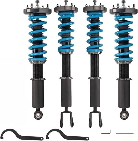 Adj. Coilover Shock Absorber Kit COT6 Compatible with Jaguar XJ8 XJR X350 2003 2004 2005 2006 2007 Coilover Struts in Saudi Arabia