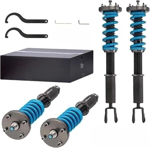 Adj. Coilover Shock Absorber Kit COT6 Compatible with Jaguar XJ8 XJR X350 2003 2004 2005 2006 2007 Coilover Struts in Saudi Arabia