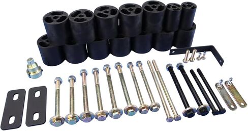 3" Full Body Lift kit Front & Rear For 92-97 Ford F150 F250 F350 2WD/4WD-Heavy Duty Powder Solid Steel & Reinforce Nylon-Extended Extension Block Spacer Shock Strut Spring in Saudi Arabia