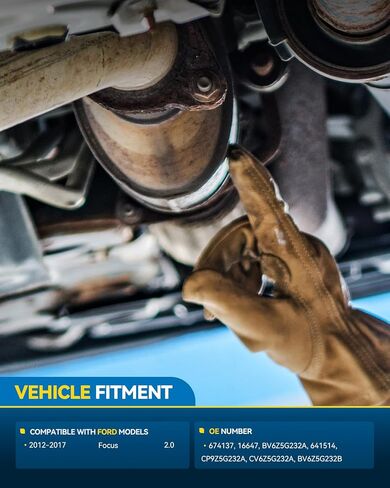 مجموعة المحول الحفاز الأمامي من PHILTOP متوافقة مباشرة مع Ford Focus 2.0L 2012 2013 2014 2015 2016 2017 استبدال # 16647، 641514، 674137، 30580، الفولاذ المقاوم للصدأ (متوافق مع وكالة حماية البيئة) in Kuwait