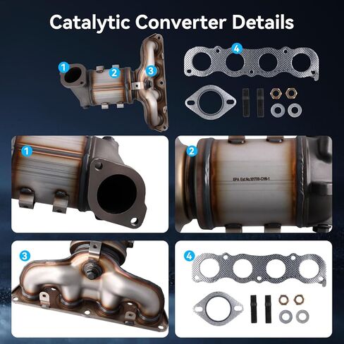 Catalytic Converter 16867 Catalytic Converter with Gasket for 2011-2016 Hyundai Elantra L4 1.8L, for 2013-2013 Kia Forte OE# 16867 (EPA Compliant) in Saudi Arabia