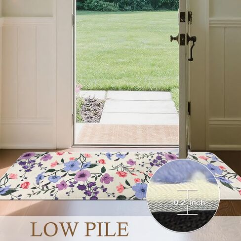 Laundry Room Rug Runner 20x47inch Non Slip Black Laundry Mats for Laundry Room Decor Washable Floor Laundry Rug for Laundry Room, Mudroom, Kitchen, Washroom, Bathroom in Saudi Arabia