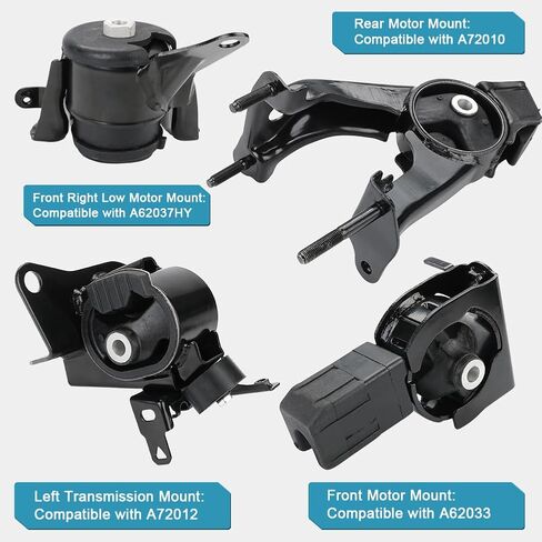 JDMON 4Pcs Engine Motor & Transmission Mount Kit Replacement for 2005-2010 Scion TC 2.4L Automatic Trans Compatible with A62033, A4219, A62037HY, A72010, A72012 in Saudi Arabia