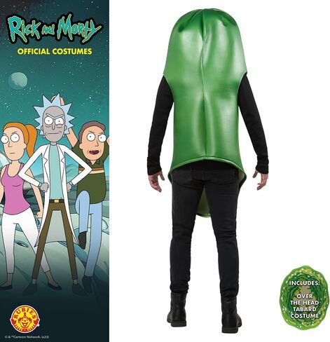 Rubies Adult Rick and Morty Pickle Rick Costume, As Shown, One Size for Themed Parties and Halloween in Saudi Arabia