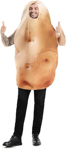 Seasons Halloween Potato Costume Cosplay for Adult, Funny Vegetable Dress Up Outfit, One Size in Saudi Arabia