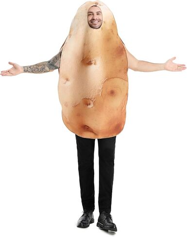 Seasons Halloween Potato Costume Cosplay for Adult, Funny Vegetable Dress Up Outfit, One Size in Saudi Arabia