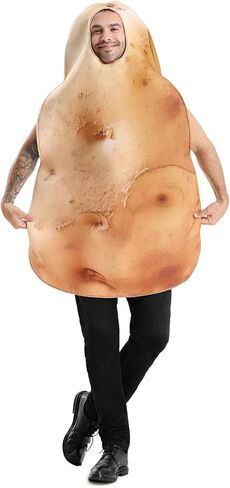 Seasons Halloween Potato Costume Cosplay for Adult, Funny Vegetable Dress Up Outfit, One Size in Saudi Arabia