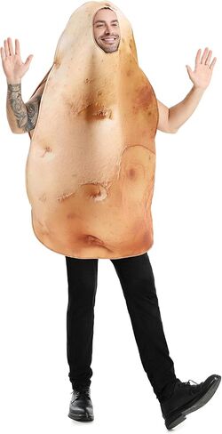 Seasons Halloween Potato Costume Cosplay for Adult, Funny Vegetable Dress Up Outfit, One Size in Saudi Arabia