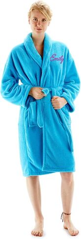 BC BARE COTTON Personalized Robe - Microfiber Plush Fleece Shawl Bathrobe in Kuwait
