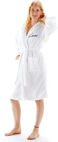 BC BARE COTTON Personalized Robe - Microfiber Plush Fleece Shawl Bathrobe in Kuwait