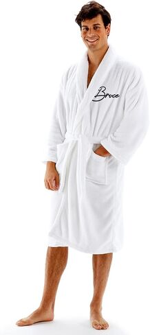 BC BARE COTTON Personalized Robe - Microfiber Plush Fleece Shawl Bathrobe in Kuwait