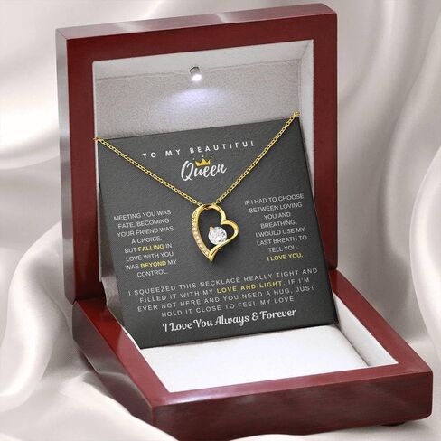 Jewelry To My Beautiful Queen, Falling In Love With You Was Beyond My Control , To my Wife , To my Soulmate, Gifts For Wife Romantic, To My Smoking Hot Wife Necklace, Necklace For Wife From Husband, Valentines Birthday Gift in Saudi Arabia
