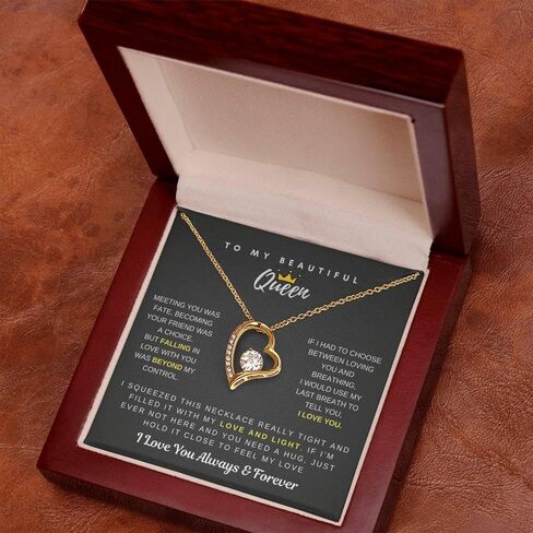 Jewelry To My Beautiful Queen, Falling In Love With You Was Beyond My Control , To my Wife , To my Soulmate, Gifts For Wife Romantic, To My Smoking Hot Wife Necklace, Necklace For Wife From Husband, Valentines Birthday Gift in Saudi Arabia
