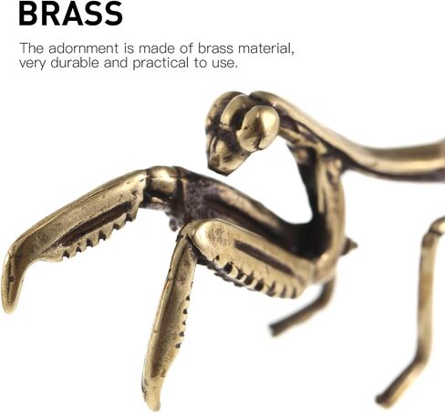 NUOBESTY 1pc Praying Mantis Ornament Brass Mantis Statue Tabletop Adornment Table Decor Vintage s Decor Desk Statue Decoration Desktop Decor s Craft Ornament Home in Saudi Arabia