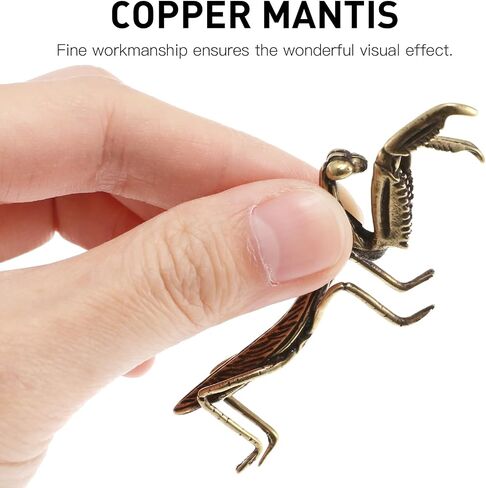 NUOBESTY 1pc Praying Mantis Ornament Brass Mantis Statue Tabletop Adornment Table Decor Vintage s Decor Desk Statue Decoration Desktop Decor s Craft Ornament Home in Saudi Arabia