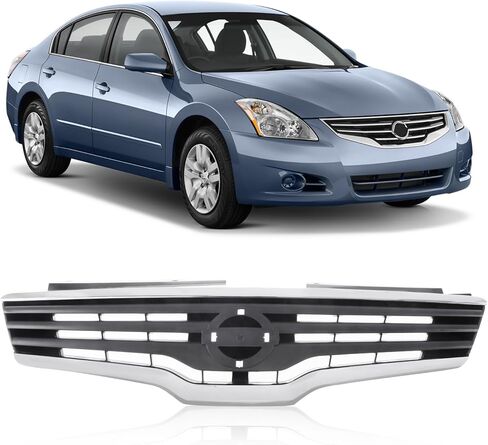 Perfit Liner Front Grille Grill Chrome Shell With Black Insert Compatible With 2007-2009 NISSAN Altima 4 Door Sedan NI1200221 62070ZN50A in Saudi Arabia
