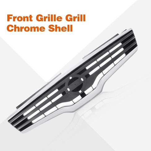 Perfit Liner Front Grille Grill Chrome Shell With Black Insert Compatible With 2007-2009 NISSAN Altima 4 Door Sedan NI1200221 62070ZN50A in Saudi Arabia