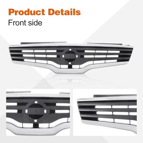 Perfit Liner Front Grille Grill Chrome Shell With Black Insert Compatible With 2007-2009 NISSAN Altima 4 Door Sedan NI1200221 62070ZN50A in Saudi Arabia