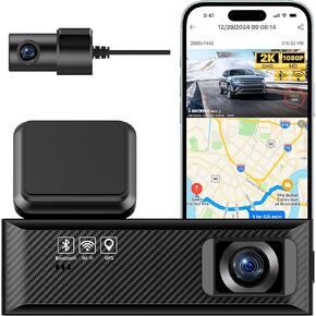 Miofive Smart Dash Cam, 2160P UHD Dash Camera for Cars, Mini S Car Camera with Wi-Fi, GPS, WDR, Night Vision, G-Sensor, App, Loop Recording, Parking Monitor, Time-Lapse in Saudi Arabia