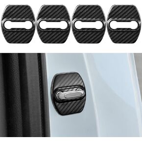 TOMALL 4Pcs Car Door Lock Latches Covers Compatible with Hyundai Sonata Elantra Santa Fe Palisade Tucson Veloster N Genesis Kona/Kona EV Azera Ioniq Stainless Steel Exterior Accessories (Black) in Saudi Arabia