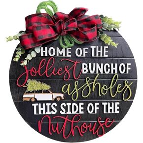 National Lampoon's Christmas Vacation Decoration, Christmas Wreath Decoration for Front Door, Outdoor Christmas Decorations Indoor Clearance (Black) in Saudi Arabia