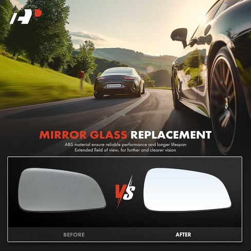 A-Premium Right Passenger Side Non-Heated Mirror Glass with Backing Plate - Compatible with Chevrolet Malibu 2008-2012 & Saturn Aura 2007-2009 - Exterior Side View Convex Mirror in Saudi Arabia