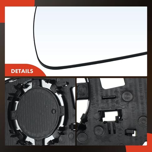 A-Premium Right Passenger Side Non-Heated Mirror Glass with Backing Plate - Compatible with Chevrolet Malibu 2008-2012 & Saturn Aura 2007-2009 - Exterior Side View Convex Mirror in Saudi Arabia
