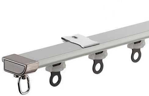 Aluminum Curtain Track Ceiling Or Wall Mount Curtain Rail System Slim Design for Privacy Living Room Room Divider,B-Ceiling Mount-3.6m(3 * 1.2m) in Saudi Arabia