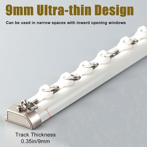 Aluminum Curtain Track Ceiling Or Wall Mount Curtain Rail System Slim Design for Privacy Living Room Room Divider,B-Ceiling Mount-3.6m(3 * 1.2m) in Saudi Arabia