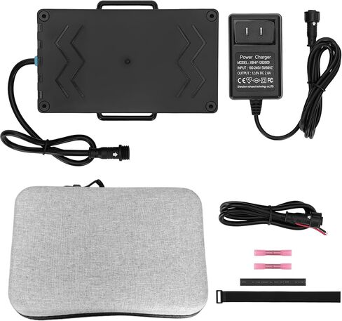 مجموعة طاقة البطارية بقدرة 20 أمبير في الساعة، حزمة بطارية ليثيوم أيون محمولة مقاومة للماء ومزودة بشاحن 110 فولت وملحقات توصيل الجهاز (PPK-20Ah) | ملحقات صيد الكاياك in Kuwait