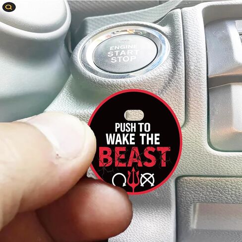 غطاء زر التشغيل بالضغط من TOOLEPIC لسيارة Subaru WRX، Forester، Outback، Legacy، XV 2013-2020، Wake The Beast Style Start Stop ملحق مناسب باللون الأزرق in Kuwait