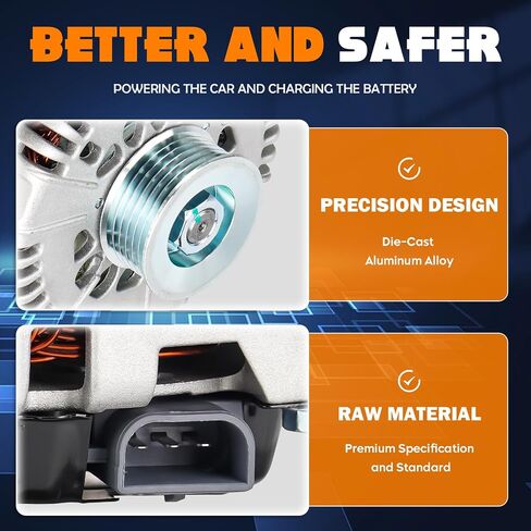 130 Amp New Alternator Fit for V8 4.6L Ford Crown Victoria 1996-1998 (Only fit for CNG), for 1996-1999 2001 2003 2004 Ford Mustang, for 1996-1998 Lincoln Mark VIII, AFD0048 F6LU-10300-CA 400-14029 in Saudi Arabia